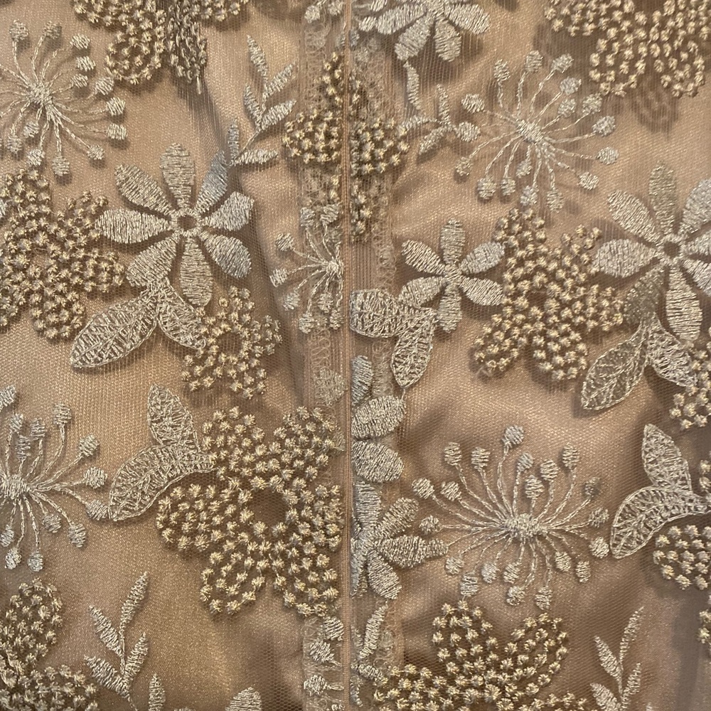 Tahari silver elegant A-line dress